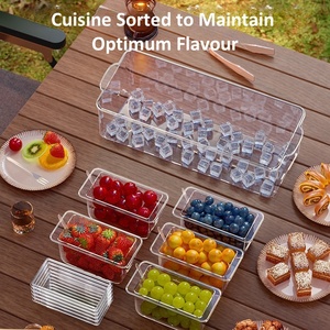 Outdoor Picnic Compartment Food Serving Crisper Box Household <strong>Plastic</strong> Fruit <strong>Storage</strong> 5 Small Dividers <strong>Storage</strong> Boxes <strong>Bins</strong> - Product Image 2