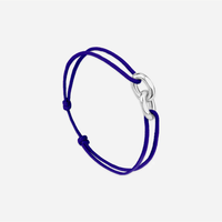 Bracelet en corde tressée avec breloque cercle entrelacé en acier inoxydable, couleur personnalisable, réglable, minimaliste, pour homme