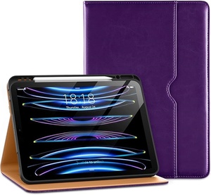Housse de support Folio en cuir pour porte-crayon <span class=keywords><strong>Apple</strong></span> pour iPad Pro 12.9 6e/5e/4e/3e génération 2022/<span class=keywords><strong>2021</strong></span>/2020/2018 - Product Image 1
