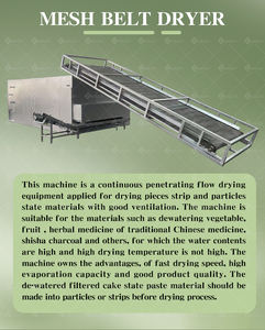 Machine de séchage automatique de four de séchage de ceinture de maille continue pour la production industrielle de charbon de bois de transformation des aliments avec le rendement élevé - Product Image 3