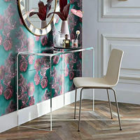 Nouvelle table en acrylique transparente en forme de U, pliable à chaud, personnalisable, table d'appoint mobile, artisanat.