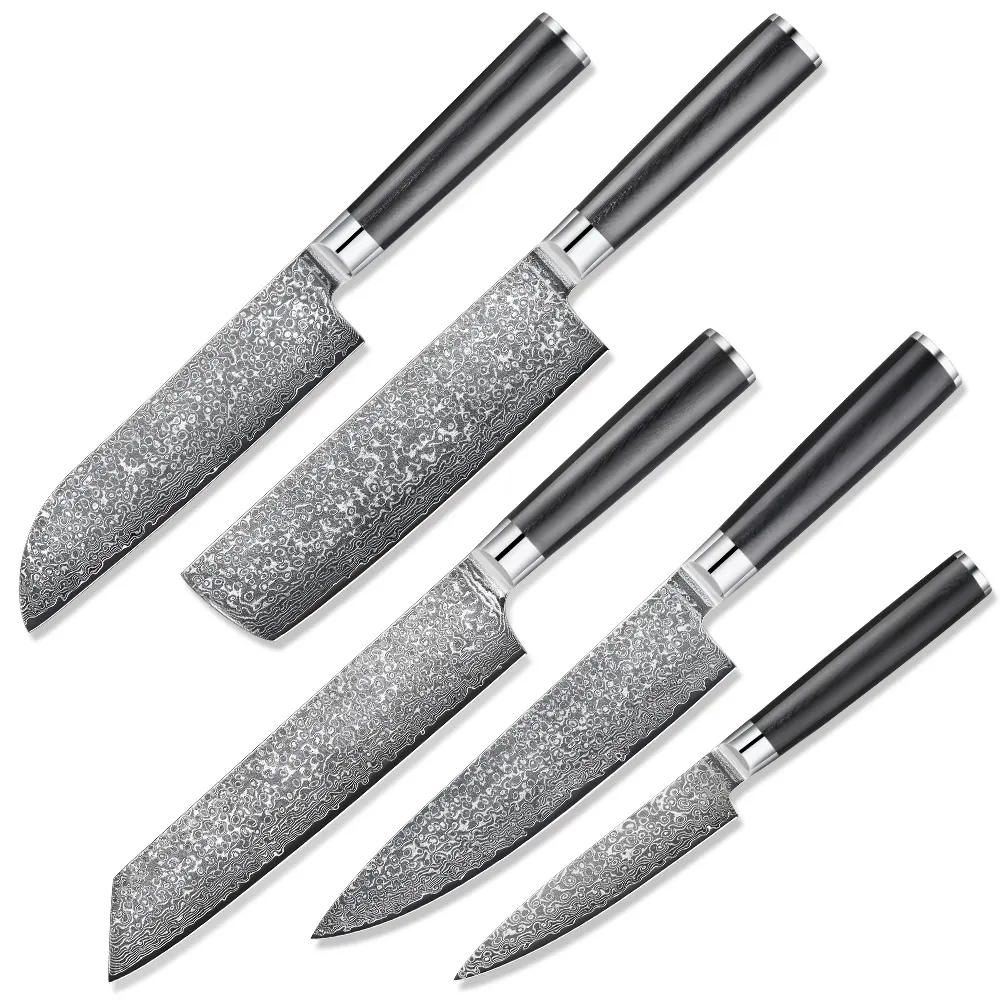 Factory Price For Damascus Kitchen knife set with Durable Handle AL-GD02 Master Knife For Cooking