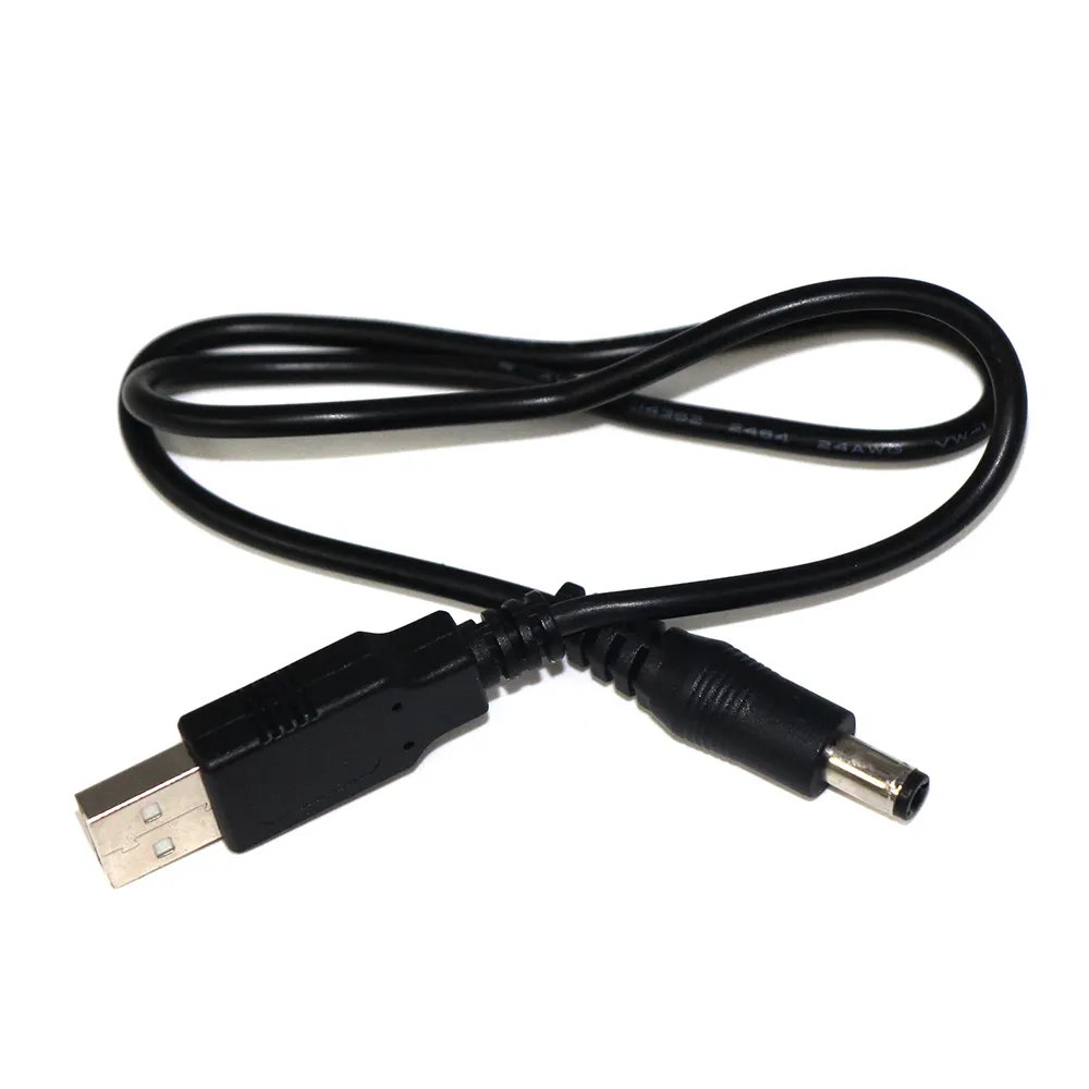 24AWG 1m 연장 케이블 USB to DC 케이블 5V USB 2.0 포트 수 대 DC 5V 남성 5.5mm 2.5mm 전원 코드