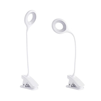 Lampe de table à clip LED pour la protection des yeux, idéale pour les étudiants, rechargeable par USB, batterie incluse, veilleuse pour chambre à coucher, dortoir