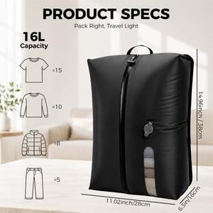 Sacs de compression <span class=keywords><strong>sous</strong></span> <span class=keywords><strong>vide</strong></span> professionnels, imperméables IPX8, réutilisables, grande taille, pour valises de voyage, économiseurs d'espace durables (lot de 2) - Product Image 1