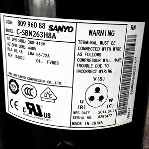 Compresseur Scroll Sanyo C-SBN303H8A Triphasé 440V 10.4A Fabriqué en Chine - Product Image 4