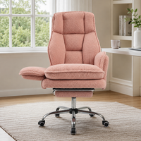 Chaise de bureau ergonomique OEM pour position assise croisée, réglable en hauteur, avec accoudoirs réversibles, grande taille, pour ordinateur à domicile avec repose-pieds