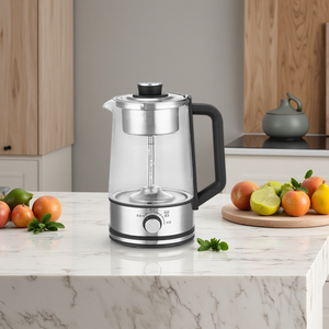 Tetera con Enchufe Europeo de 1.5L, Vidrio Grueso Antiexplosión, Separación de Té y Sopa, Placa Calefactora 316, 600W, para Exportación a Reino Unido, Estados Unidos y Taiwán - Product Image 6