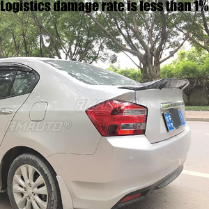 Pour Honda City 2009 2010 2011 2012, aileron arrière en fibre de carbone 100% réelle de haute qualité, diffuseur de coffre, style R - Product Image 2