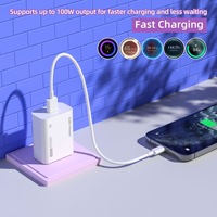 Chargeur USB ultra-rapide 100W pour téléphone portable, adaptateur secteur USB 100W à charge rapide