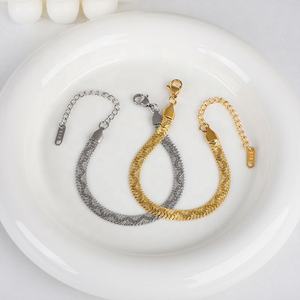 2023 18k altın kaplama 5mm 4mm PVD toplu küba kalp uzun zincirler gerdanlık bıçak düz yılan zincir paslanmaz çelik kolye toptan - Product Image 3