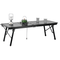 Table de camping pliable portable en alliage d'aluminium IGT, bureau modulaire pour barbecue extérieur, ultra-légère, installation rapide, pique-nique, plage, gym