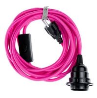 Support de lampe à led E27, douille d'ampoule, pendentif à cordon en tissu