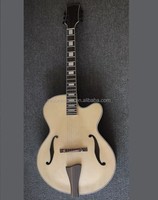 Weifang Rebon 6 String Hollow Body Satin Wood Colour Electric Guitar