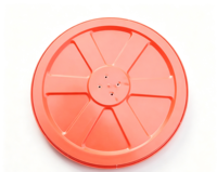Miroir de sécurité convexe intérieur 60 cm (24 pouces) en PC, grand angle, antivol, ABS, orange, fixation murale pour magasin, entrepôt, bureau, coin