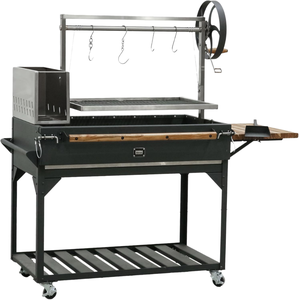 Gril de barbecue d'extérieur à structure en acier autoportant moderne de qualité supérieure Argentine/Santa Maria pour les cuisines de jardin Revêtement en poudre - Product Image 1