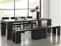 Table à manger rectangulaire extensible et transformable de style moderne, couleur personnalisable, pour salle à manger