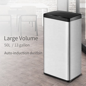 Poubelles intelligentes sans contact en acier inoxydable 50L <span class=keywords><strong>poubelle</strong></span> à poussière <span class=keywords><strong>poubelle</strong></span> intelligente armoires de meubles de <span class=keywords><strong>cuisine</strong></span> capteur <span class=keywords><strong>poubelle</strong></span> - Product Image 3