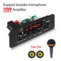 Module décodeur MP3 stéréo Bluetooth 5.0 pour voiture, 5V 10W, amplificateur 2*5W, radio FM sans fil, appels mains libres, TF, USB