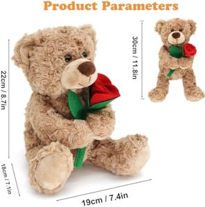 <span class=keywords><strong>2025</strong></span> nóng bán sang trọng tùy chỉnh búp bê giữ hoa hồng đỏ tùy chỉnh đồ chơi động vật mềm gấu bông đồ chơi cho quà tặng vào ngày Valentine - Product Image 2