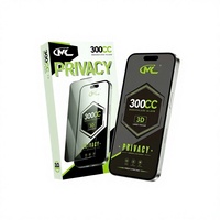 Protection d'écran en verre trempé sans bordure de haute qualité, couverture intégrale, anti-espion pour iPhone 15 16 17 Pro Max