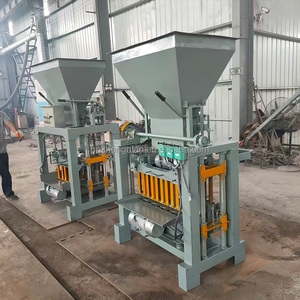 Machine à briques QTJ4-35B, machine simple de fabrication de blocs de béton, machine de fabrication de briques emboîtables, manuelle - Product Image 1