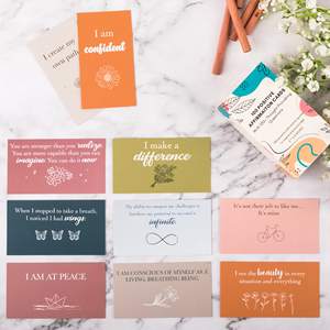 Questions stimulantes 100 cartes d'affirmation pour femmes et hommes avec des cartes d'affirmation uniques pour soulager le stress Méditation a - Product Image 3