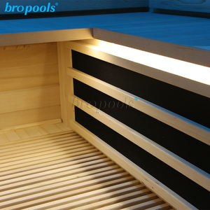 Salle de sauna infrarouge lointain pour 4 personnes |   Sauna en bois massif pour usage domestique avec panneau de commande tactile et lumière RVB pour la récupération et la relaxation - Product Image 5