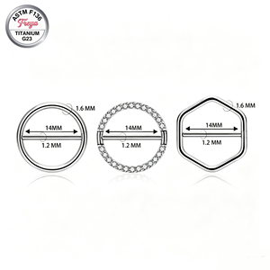 Piercing <span class=keywords><strong>de</strong></span> pezón hexagonal unisex <span class=keywords><strong>de</strong></span> titanio ASTM-F136 con circonita sexy G23, joyería <span class=keywords><strong>de</strong></span> piercing <span class=keywords><strong>de</strong></span> moda al por mayor - Product Image 4