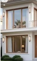 Fenêtre à persiennes fixes en alliage d'aluminium intégré GREATMEN, résistante aux intempéries et aux ouragans, pour villa, chambre, cuisine, salon