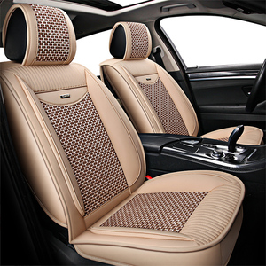 Coprisedili per Auto Universali in Pelle e Seta di Ghiaccio per 5 Posti, Stile Sportivo, per Tutte le Stagioni, Compatibili con Airbag, Cuscini Traspiranti per Polo Golf - Product Image 6