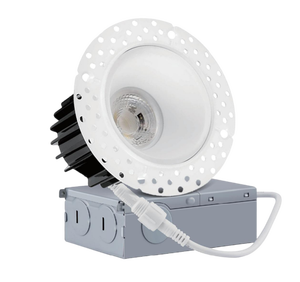 Nouvelle Gamme de Spots LED Encastrables Commerciaux Sans Cadre pour Intérieur, 4 Pouces, 15W 18W, Tension AC120-277V, 5 Températures de Couleur (CCT) Sélectionnables, Cadrans Ronds/Carrés - Product Image 1