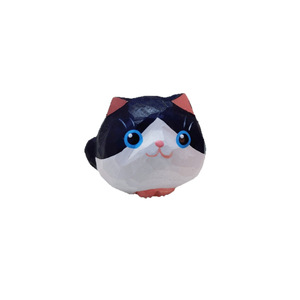 Figura de Gatito Hecha a Mano en Madera de Tilo, Estilo de Dibujos Animados, Decoración para Escritorio o Auto, Regalo en Naranja, Negro, Blanco, Gris y Blanco Crema - Product Image 5