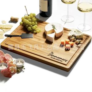 Bamboo Cutting Board 40.6x28cm Laser Engraved Cheese Serving Tray Rectangle Multifunction Kitchen Chopping <b>Block</b> - Product Image 2