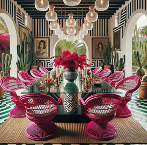 Silla de comedor exterior Mexican Pink Boutique Hotel - Product Image 4