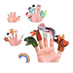 Títeres <span class=keywords><strong>de</strong></span> Dedo <span class=keywords><strong>de</strong></span> Dinosaurio <span class=keywords><strong>de</strong></span> Plástico para Niños, Tiranosaurio Rex, Triceratops, Juego <span class=keywords><strong>de</strong></span> Animales, Interactivo para Padres e Hijos, Mini, 0-24 Meses - Product Image 1