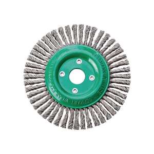 LESSMANN Brosse ronde dm 125 mm d'alésage fil épais. 0.5mm acier inoxydable 6 mm 15000 min-¹ - Product Image 1