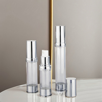 Flacon Airless en Plastique PP ABS 15ml 30ml 50ml, Emballage Cosmétique de Luxe Vide, Crème Visage, Lotion, Pompe à Vide, Logo Personnalisé