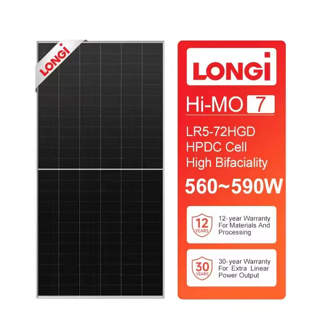 Longi Himo 7 N Type Topcon Solar Panels Half Cells 575w 580w 585w 590w 595w 620wBifacial Solar Panels With Tuv/ce Certification