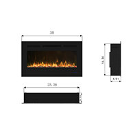 Cheminée électrique Luxstar de haute qualité, 30 pouces, 13 couleurs LED, 1500W, encastrable, murale, moderne, pour la maison