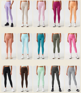 Women's High Waist Yoga Pants Solid <strong>Leggings</strong> for Sports Fitness Running Hip Lifting One Size Fits All 40kg-65kg Wholesale - Product Image 2