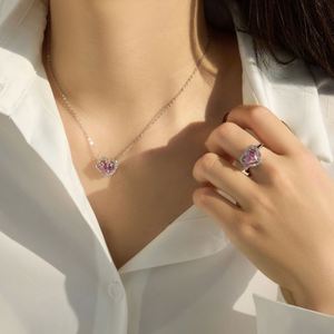 Dylam - Cadeau idéal pour la Saint-Valentin ou un anniversaire - Bague de promesse pour femme en argent 925 avec zircone cubique 5A - Cœur plein d'amour - Product Image 2