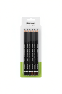 Set di Matite Diffalissit con Corpo in Legno, Multicolore, Mina Nera, per Stampa Digitale, Uso Ufficio e Scuola - Product Image 1