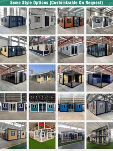 บ้านคอนเทนเนอร์หรูหราขนาด 20 ฟุต แบบขยายได้ บ้านสำเร็จรูปแบบโมดูลาร์ บ้านเคลื่อนที่ขนาดเล็ก กันน้ำ ฉนวนกันความร้อน ป้องกันพายุเฮอริเคน - Product Image 3