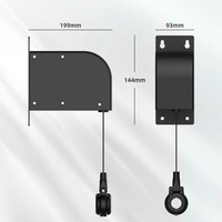 Système de protection universel EVoCharge, enrouleur de câble mural, câble en acier ABS de 380 cm, diamètre 2,5 mm, noir, pour véhicule électrique