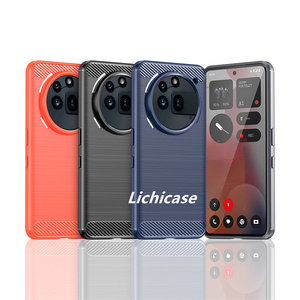 Custodia per telefono <span class=keywords><strong>cellulare</strong></span> in morbida TPU antiurto con lichicasi custodia per telefono 3A Pro in fibra di carbonio - Product Image 1