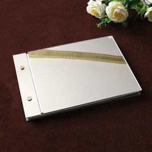 Oro Plata Rosa Oro Blanco Negro Acrílico Cubierta Boda Invitados Libros Con Logotipo Personalizado - Product Image 4