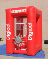 Cabine à argent gonflable personnalisée, machine à argent gonflable pour la promotion