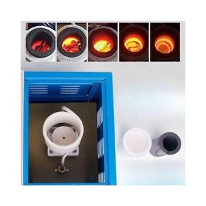 Fourneau de fusion à induction à moyenne fréquence avec creuset en graphite pour métaux tels que le platine, l'or, l'argent, le cuivre, machine à fondre l'or - Product Image 6