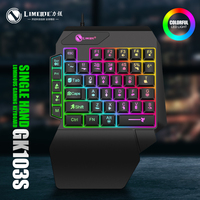 Teclado para Juegos LIMEIDE GK103S de 40 Teclas para Una Mano, 5 Teclas Multimedia, Teclas Escalonadas para PC, Móvil, PUBG, FPS